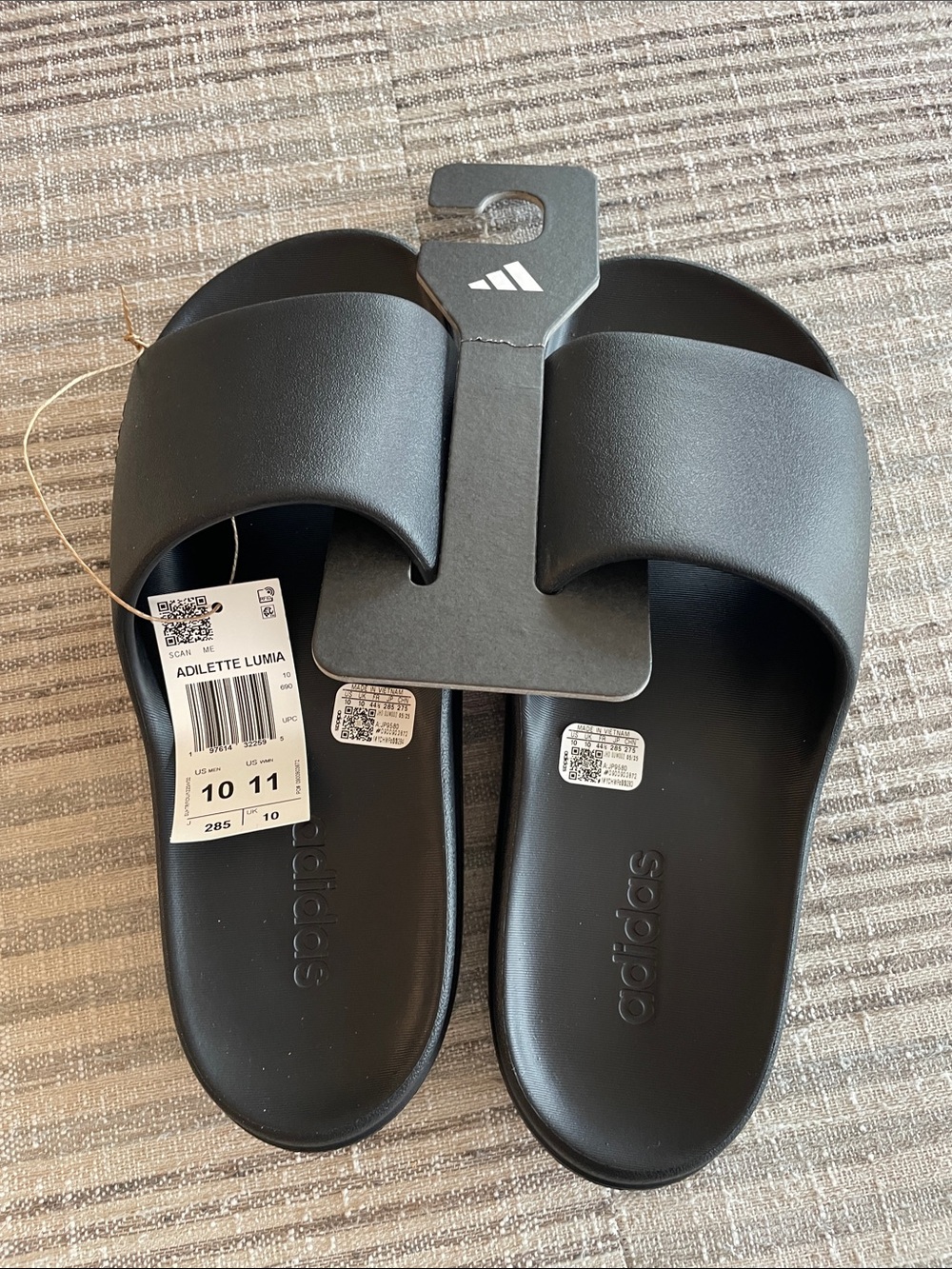 adidas Black Adilette Lumia Slide Sandals